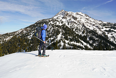 Snow shoeing on Mount Angeles