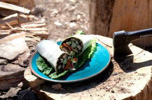 A camp meal burrito