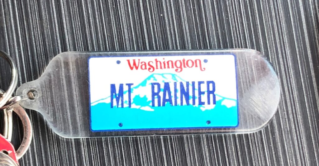 Mount Rainier keychain