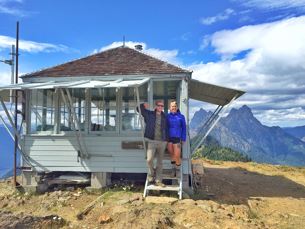 Lance and Jen at a fire lookout