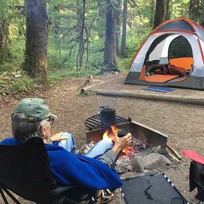 Geoff in his camp chair