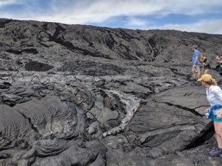 Hiking around lava flows