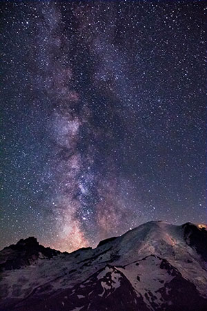 Skies shine over Mount Rainier