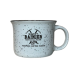 Mount Rainier logo on a mug