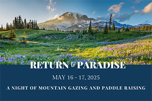 Return to Paradise graphic with Mount Rainier